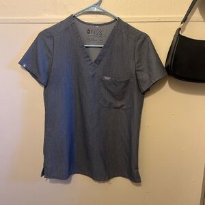 Figs grey scrub top